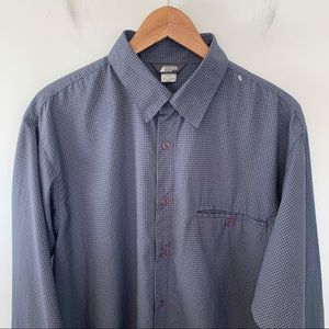 COPY - MEC Men Size L Shirt Check Outdoor Hiking Fishing Pocket Gray